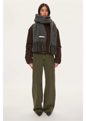 Hero scarf Dark Grey Melange Oval Square 